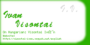 ivan visontai business card